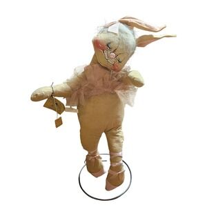Vintage 1968 Annalee Mobilitee Ballerina Bunny Rabbit 22" Doll Cottagecore Retro